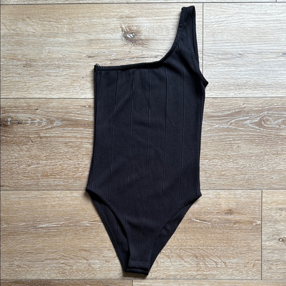 Topshop Black One-Shoulder Bodysuit